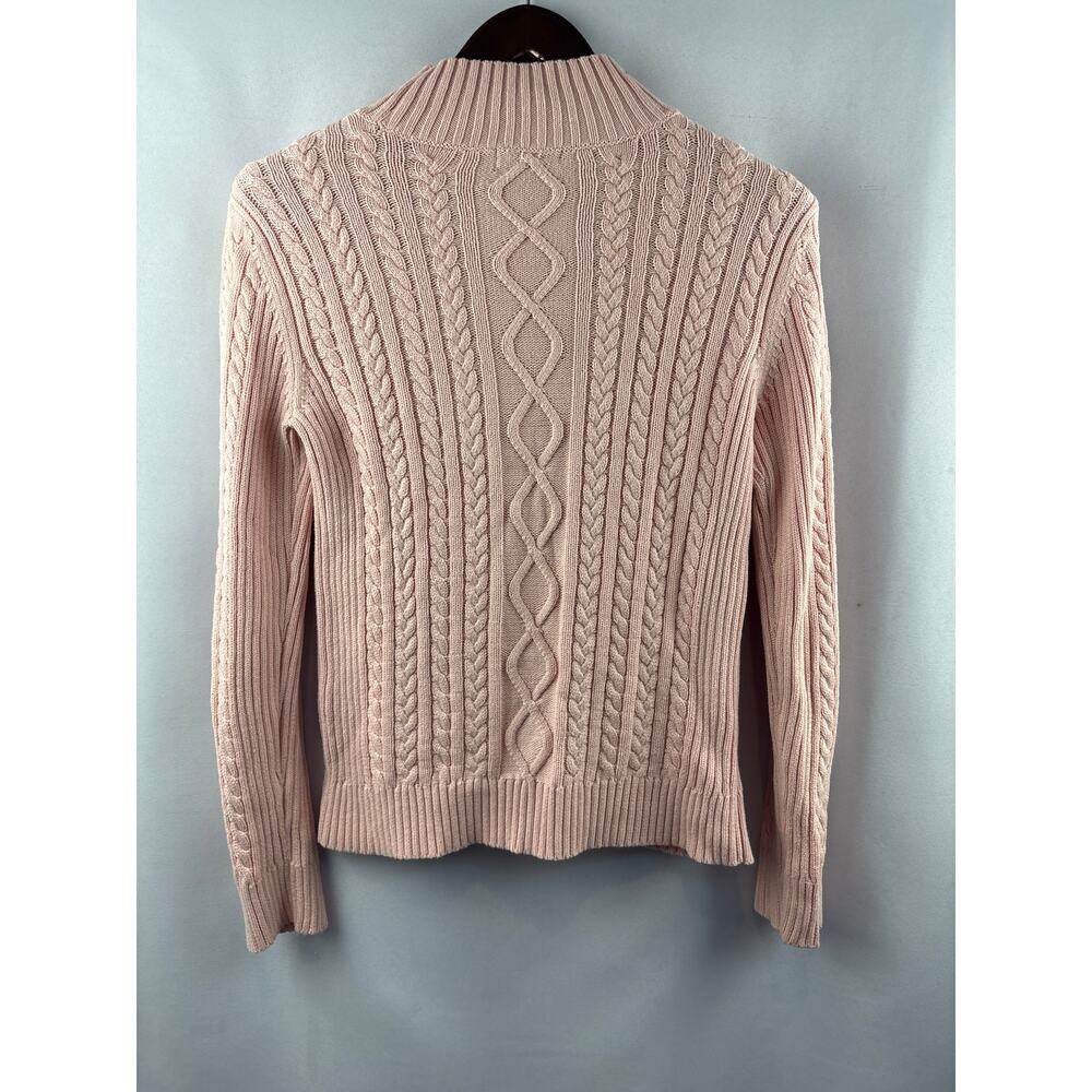 Women’s Chaps Small Baby Pink Knit Sweater - Picture 3 of 4